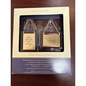 Hallmark Keepsake The Family Tree Metal & Glass Photo Ornaments - Set Of 2